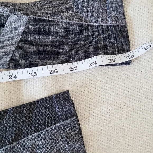NUX Yoga Compression Two Tone Active Leggings Yoga Pants Grey M Medium - Picture 8 of 9